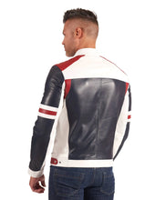 Load image into Gallery viewer, Men&#39;s Multi Color Biker Leather Jacket

