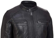 Load image into Gallery viewer, Men&#39;s Jacket Black Cafe Racer Real Leather Jacket For Men
