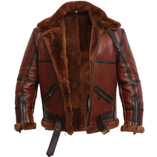 Load image into Gallery viewer, RAF American Style Military Leather Jacket
