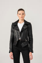 Load image into Gallery viewer, Womens Iconic Black Biker Leather Jacket
