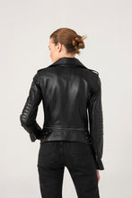 Load image into Gallery viewer, Womens Iconic Black Biker Leather Jacket
