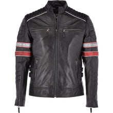 Load image into Gallery viewer, Men&#39;s Genuine Leather Motorcycle Jacket
