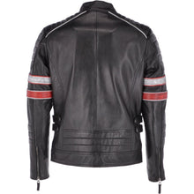 Load image into Gallery viewer, Men&#39;s Genuine Leather Motorcycle Jacket
