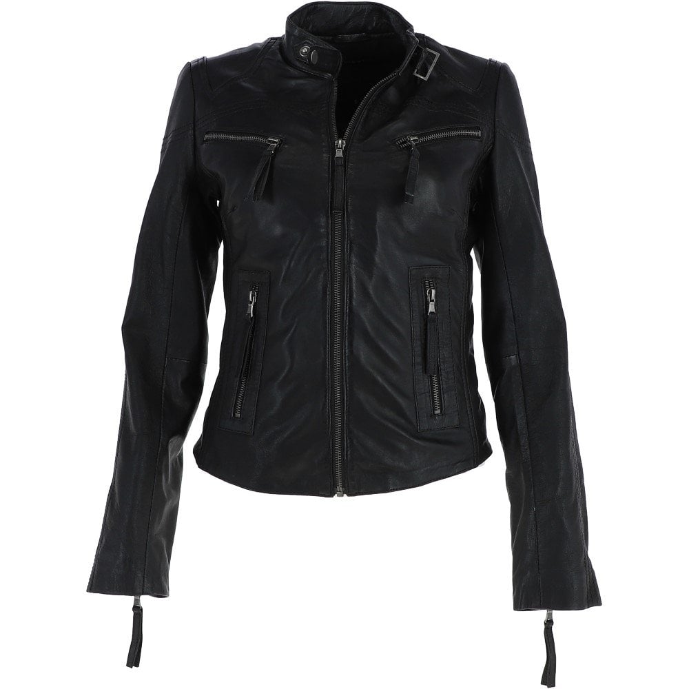 Women's Cafe Racer Real Leather Jacket
