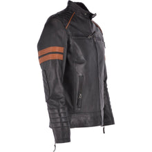Load image into Gallery viewer, Men&#39;s Stylish Real Leather Black Biker Jacket
