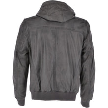 Load image into Gallery viewer, Men&#39;s Real Leather Hooded Bomber Jacket
