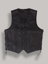 Load image into Gallery viewer, Men Cowhide Leather Vest - Boneshia.com
