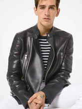 Load image into Gallery viewer, Men Motorcycle Leather Jacket - Boneshia.com
