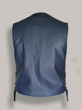 Load image into Gallery viewer, Navy Blue Cruiser Vest - Best leather Vest
