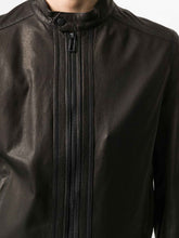 Load image into Gallery viewer, Men Biker Wood Brown Leather Jacket
