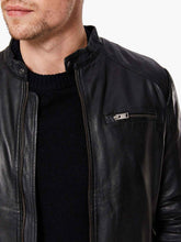Load image into Gallery viewer, Classic Biker Puar Leather Jacket For Men
