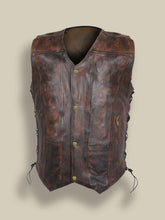 Load image into Gallery viewer, Men Distressted Brown Vest
