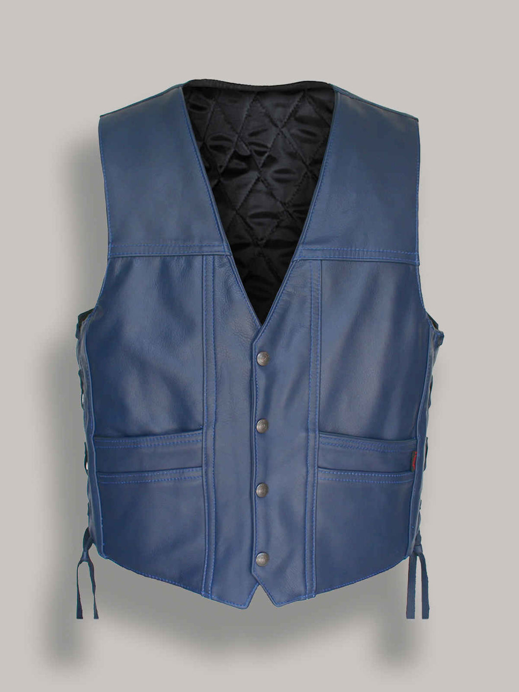 Navy Blue Cruiser Vest - Best leather Vest