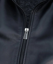 Load image into Gallery viewer, Black nappe lamb leather bomber jacket smooth aspect – Boneshia
