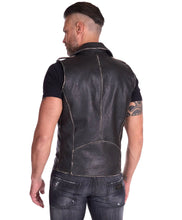 Load image into Gallery viewer, Black Lambskin Leather Perfect Black Vest
