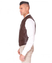 Load image into Gallery viewer, Men&#39;s Classic Brown Real Leather Vest

