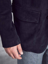 Load image into Gallery viewer, Men Suede Leather Black Jacket – Boneshia
