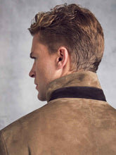 Load image into Gallery viewer, Men Taupe Brown Suede Jacket
