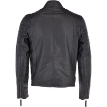 Load image into Gallery viewer, Men&#39;s Quilted Real Leather Cafe Racer Jacket
