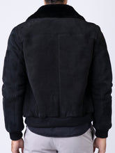 Load image into Gallery viewer, Biker Black Bomber Jacket For Mens
