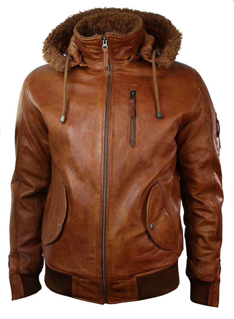 Men's Detachable Fur Collar Hooded Jacket