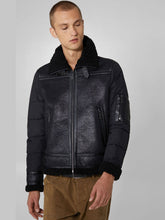 Load image into Gallery viewer, Mens Shearling Faux Leather Jacket
