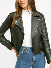 Load image into Gallery viewer, Womens Stylish Real Leather Biker Jacket

