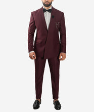 Load image into Gallery viewer, Mens Stanley Shawl Lapel Burgundy Suit

