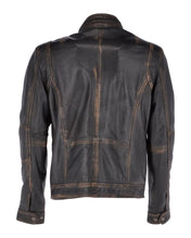 Load image into Gallery viewer, Men&#39;s Seven Pockets Biker Leather Jacket
