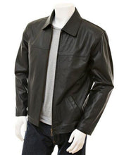 Load image into Gallery viewer, Men&#39;s Shirt collar Style Real Biker Leather Jacket
