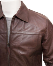Load image into Gallery viewer, Men&#39;s Shirt collar Style Real Biker Leather Jacket
