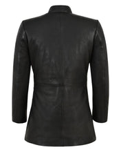 Load image into Gallery viewer, Women&#39;s Designer Black Real Leather Coat
