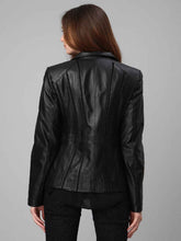 Load image into Gallery viewer, Stripes Leather Jacket For Women
