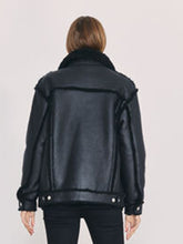 Load image into Gallery viewer, stylish Womens Shearling Trucker Jacket
