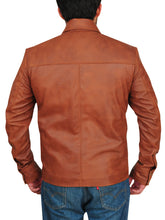 Load image into Gallery viewer, Vintage Brown Men Leather Jacket – Boneshia
