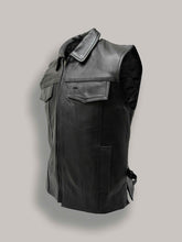 Load image into Gallery viewer, Men Fight Club Leather Vest - Boneshia.com
