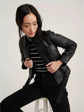 Load image into Gallery viewer, Button Cuffs Streetstyle Leather Jacket For Women – Boneshia.com
