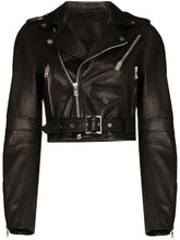 Load image into Gallery viewer, Trendy Black Asymmetric Leather Jacket For Women – Boneshia
