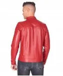 Load image into Gallery viewer, Men&#39;s Premium Red Biker Leather Jacket
