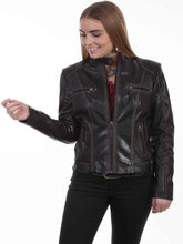 Load image into Gallery viewer, Stylish Women Vintage Leather Jacket - Boneshia.com
