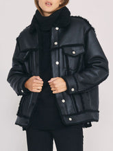 Load image into Gallery viewer, stylish Womens Shearling Trucker Jacket
