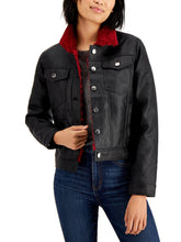 Load image into Gallery viewer, Womens Zipper Red Fur Collar Trucker Jacket
