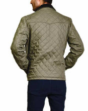 Load image into Gallery viewer, Yellowstone Kevin Costner Green John Dutton Quilted Cotton Jacket
